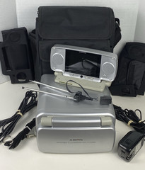 RARE Audiovox VBP3000 Video in a Bag Dual 5″ Screens + Extra Screen Bag Antenna