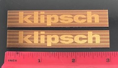 Klp Speaker Badge Custom Made Aluminum PAIR Laser