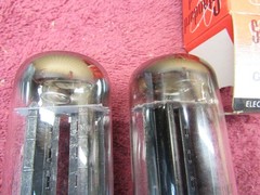 (2) NOS GE GENERAL ELECTRIC 5U4GB Rectifier Radio Audio TUBES 5U4 Black Plates
