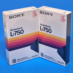 Lot of 2 Sony Dynamicron L-750 Betamax Video Cassette Tapes Beta – New & Sealed