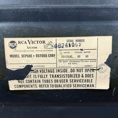 RCA Victor VEP60E Portable Stereo Record Player Oxford Gray Parts Restore