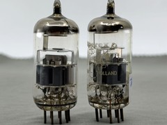 (2) Amperex 6DJ8 ECC88 Bugle Boys Preamp Tubes Δ5F3 1965 Tests Strong TV-7BU