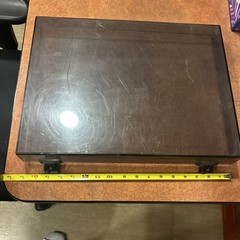 Fisher MT-273 Stereo Direct Drive Turntable Dust Cover W Hinges Only No Cracks