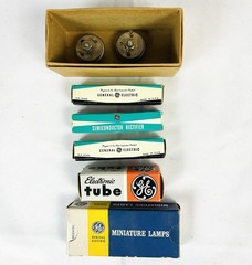 Vtg Mixed Lot Tubes Bulbs Semiconductor Rectifiers GE NOS Original Boxes