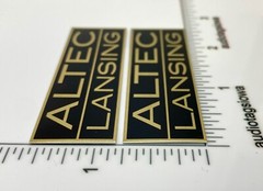 Altec Lansing Badge Logo Emblem Pair Custom Made Aluminum Self Stick