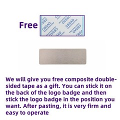 Alpine stainless steel customize Logo Badge 60mm(2.36″)X20mm(0.78″) Dark Grey