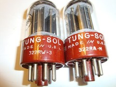 One Matched Pair 5691 (6SL7GTB/Y) Tubes, Tung-Sol, Red Base, Long-Life
