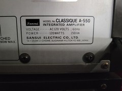 Sansui Classique A-550 Intergrated Stereo Amplifier and Tuner T-550- Works