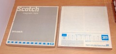 Lot of 2 Ampex Magnetic 7 Inch Reel to Reel blank Recording tapes in Scotch Box