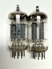 Pair Siemens-Halske ECC83 12AX7 Tubes (1 tube MC6) West Germany Codes ≠9A, ≠0G