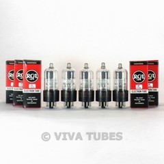 True NOS NIB Date Matched Sleeve (5x) RCA USA 6S8GT Grey Plate 3 Mica Tubes