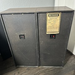 Vintage Fisher Wood Grain Floor Speakers 75w 8 Ohm – Model STV-860