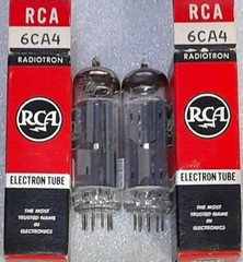 Matched Pair 6CA4 RCA same code NOS faded label Vacuum Tubes, B&K 747B Tested