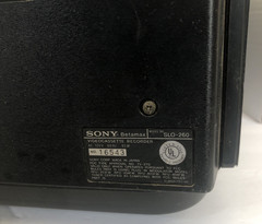 RARE Vintage Sony BetamaxVideo CassetteRecorder SLO 260 As Is