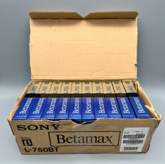 Sony L-750 BT Betamax Box Tape Lot Of 10 Tapes New Old Stock NOS (lot A)!