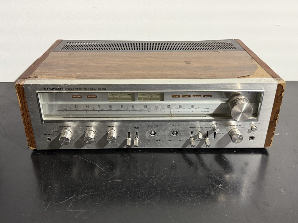 Pioneer SX-750 Vintage Stereo Receiver Tested Working Unit Rough Condition