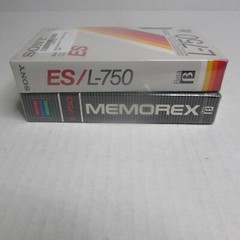 Blank Beta Video Cassette Tape L-750 Lot of 2 Memorex Sony