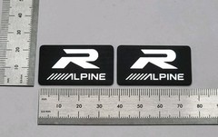 Alpine Car Audio Speaker Badge Logo Premium Silver Pair With Adhesive
