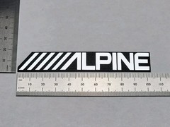 Alpine Badge Logo Emblem Brushed Silver – 4 Inch