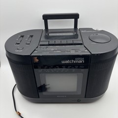 VTG Sony Mega Watchman TV AM FM Radio Cassette FD-555 TESTED WORKS GREAT-S