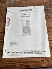 MITSUBISHI AUDIO SYSTEMS Speaker SS-62P Service Manual