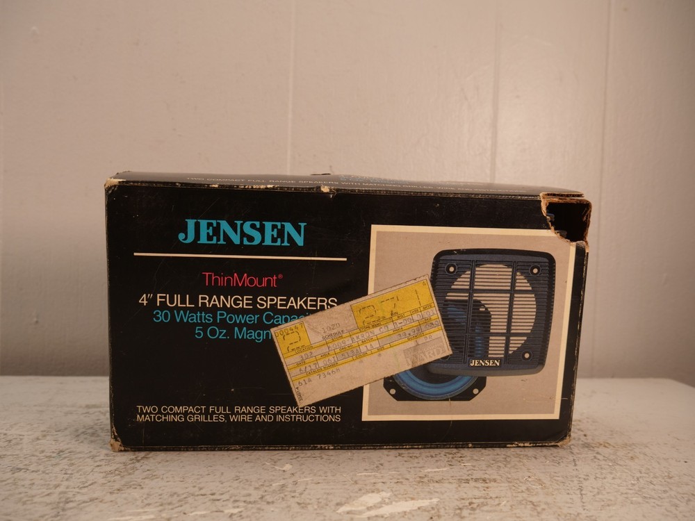 Vintage Jensen Thinmount J1283 4inch Full Range Speakers NEW