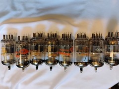 8-Amperex 6DJ8 ECC88 Vintage Electronic Preamp Tubes