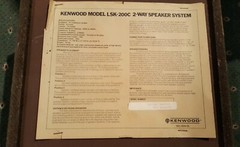 Kenwood Model LSK-200C 2-Way Speaker 18×12 8 Ohms Unit #06-004273