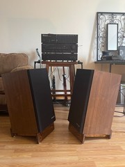 Pioneer HPM-500 Speakers MiJ Serviced Vintage Pair w/ Custom Wooden Stands