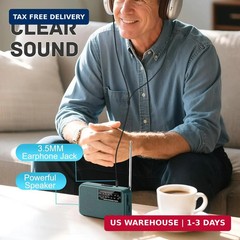 799 Mini Radio AM FM, Battery Operated Radio with Lanyard, Weight 2.7oz | Excell