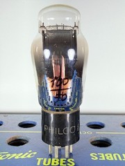 Philco Type 47 Engraved Base Black Plate Tested Like NOS Tube