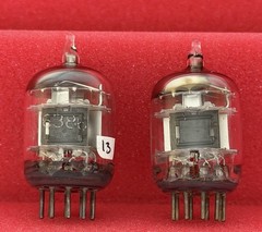 Two GE 6386 Tubes /Amplitrex Tested +100%/D Get /x3 Mica /Black P / Mid 1950’s