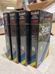 Vtg Lot of 4 Scotch 3M Color Plus HG L500 Blank VideoCassette Beta Tapes Sealed