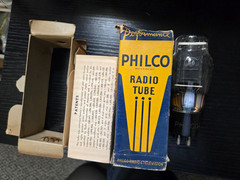 NOS PHILCO Type # 50 Single Black Plate Vacuum Tube Tested TV7D/U