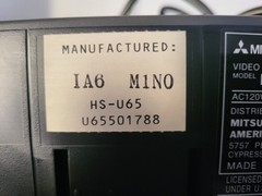*FULLY SERVICED* Mitsubishi HS-U65 SVHS S-VHS Super VHS VCR w/Remote, Manual