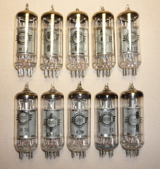 10pcs. 6P1P / 6П1П ~ 6P1 China, 6BW6 mini Beam Power Pentode NEW. 1970s