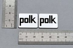 Polk Audio Speaker Badge Premium 25mm Silver Pair With Adhesive