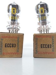 ECC83/12AX7 NOS MATCH PAIR RFT “1” SERIES 60s VACUUM TUBES MADE IN GERMANY