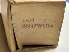 Sylvania JAN 6SN7WGTA Vacuum Tube Brown Base Black Plate Chrome Top 10-67