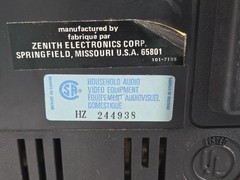 VTG Zenith SB1327W 13″ Color CRT TV System 3 Space Command Woodgrain Retro Gamin