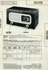VTG Sam’s Photofact/Schematic Folder Philco Model #s 47-204 & 205 SFF53