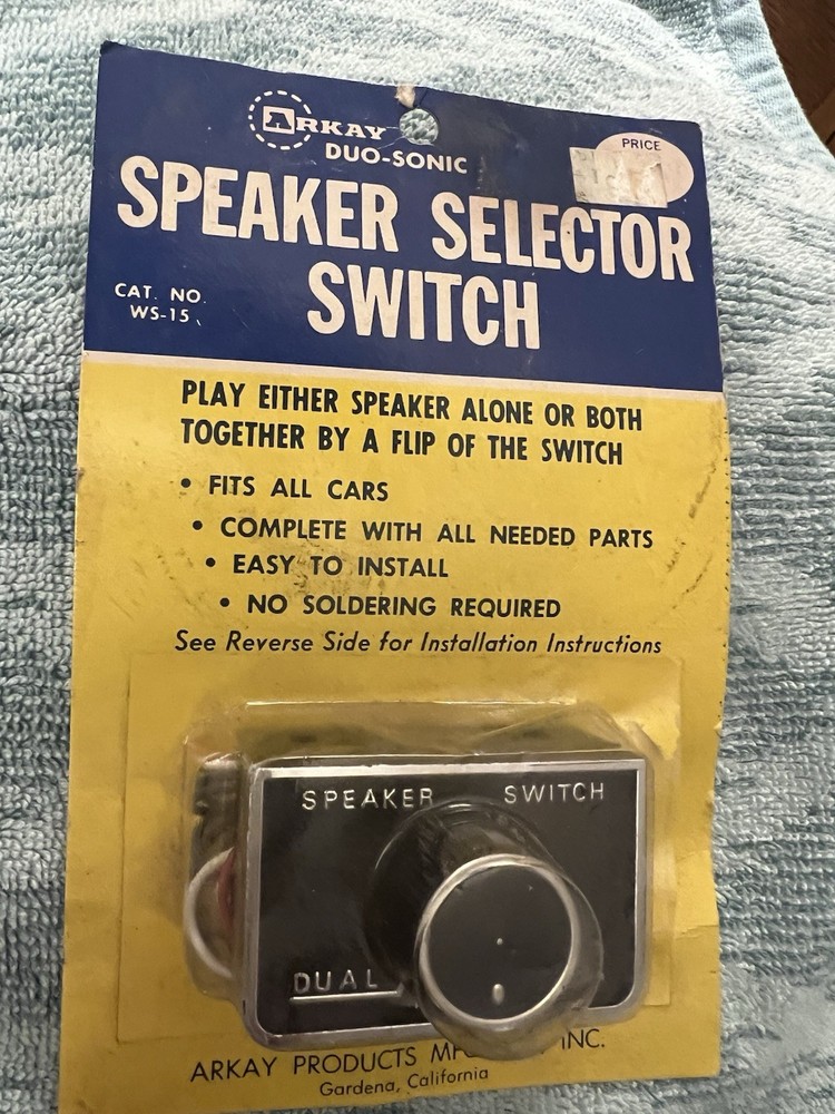 Vintage Array Duo-Sonic Speaker Selector Switch 3 Way