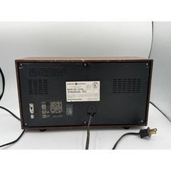 Vintage General Electric GE AM FM Radio Walnut Grain Wood Model 7-4145A MCM