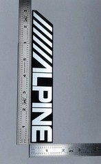 Alpine Badge Logo Emblem 8 Inch Premium Silver With Self Stick Adhesive
