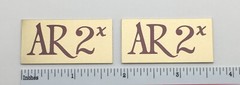 AR-2x Speaker Grill Badges Custom Aluminum Pair Free Shipping