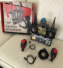 1954 Remco Electronic Radio Station In Original Box WORKING w/Video GREAT COND