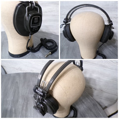 Vtg Magnavox Stereo Headphones Model #1A9163 w Box & Manual JAPAN Tested Working