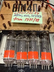 4x 6P14P (EL84 7189 6BQ5) OUTPUT PENTODE (NEW MATCHED QUAD 4) REAL PHOTO 1978/79