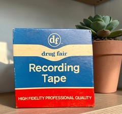 Vintage Drug Fair Recording Tape Box Only 1200 FT MYLAR 1 1/2