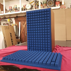 Ultra Blue ‘Sculptured Air’ Foam Grille Inserts..JBL L-100 Century speaker
